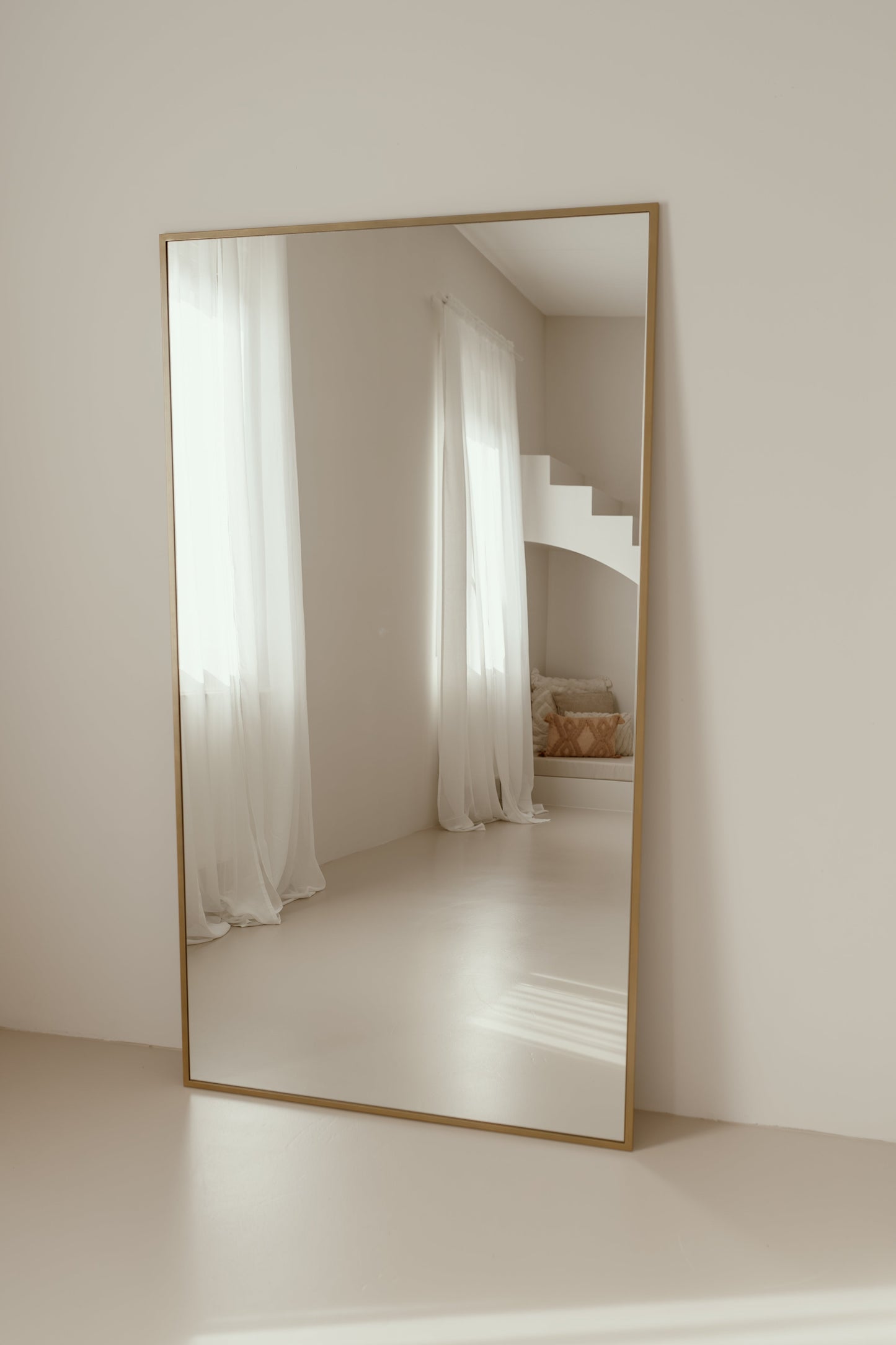 Grote Staande Spiegel Rechthoek 180x100 Goud