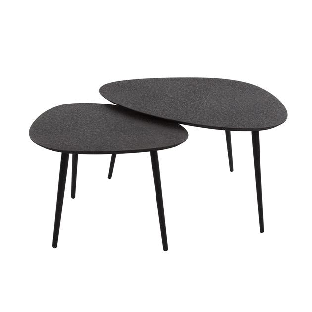 Modera - Salontafel set-2 driehoekig metallic - Grijs