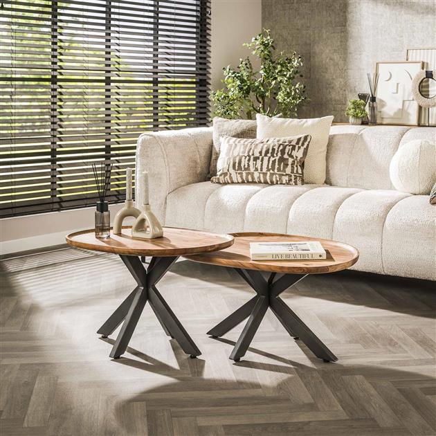 Modera - Salontafel set-2 spider - Massief acacia naturel