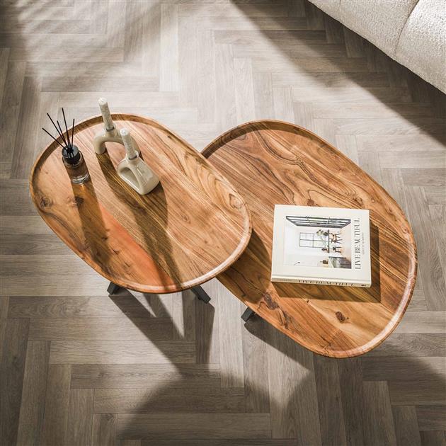 Modera - Salontafel set-2 spider - Massief acacia naturel