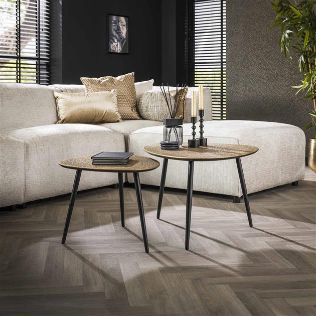 Modera - Salontafel set-2 driehoekig metallic - Brons antiek - Brons antiek