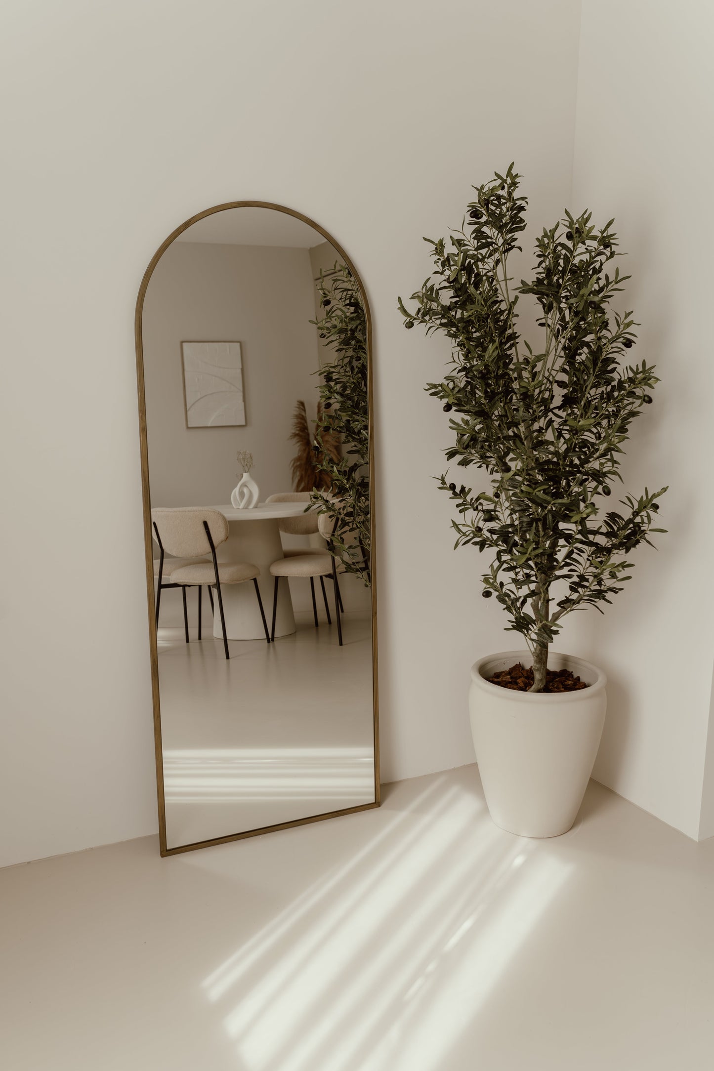 Grote Staande Spiegel Ovaal 180x70 Goud