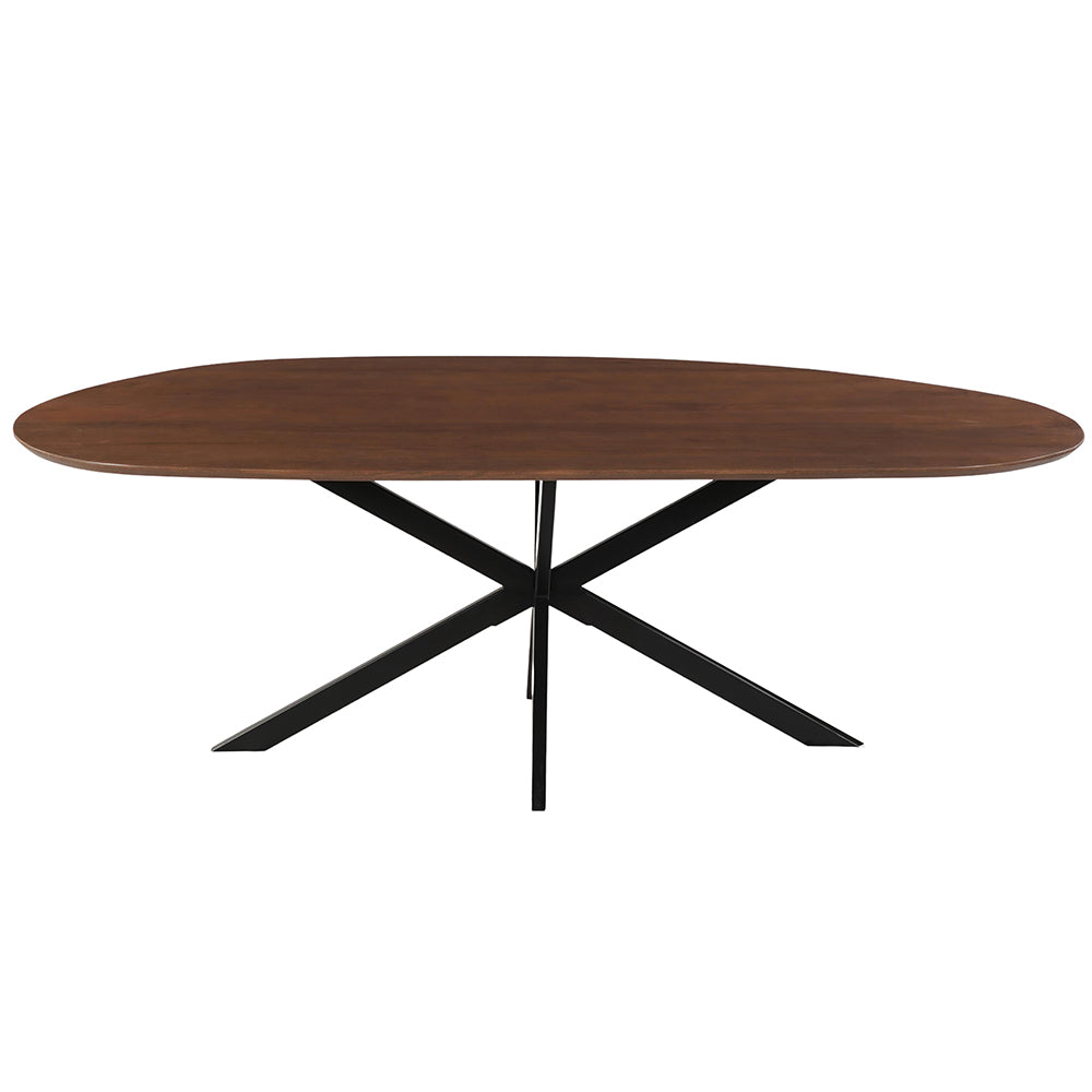 Mangohouten Eettafel Organisch Aislinn 260x120 cm Walnoot