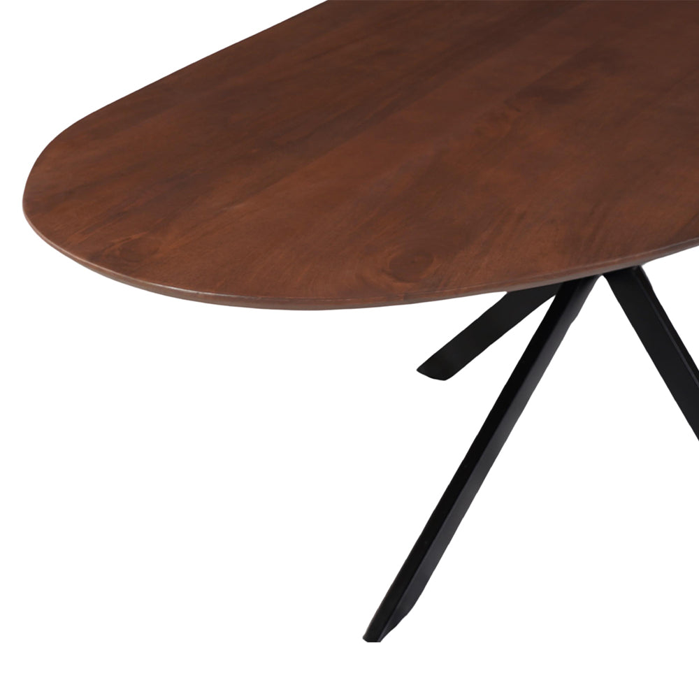 Mangohouten Eettafel Organisch Aislinn 240x110 cm Walnoot