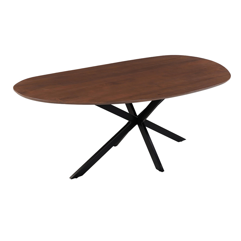Mangohouten Eettafel Organisch Aislinn 210x100 cm Walnoot