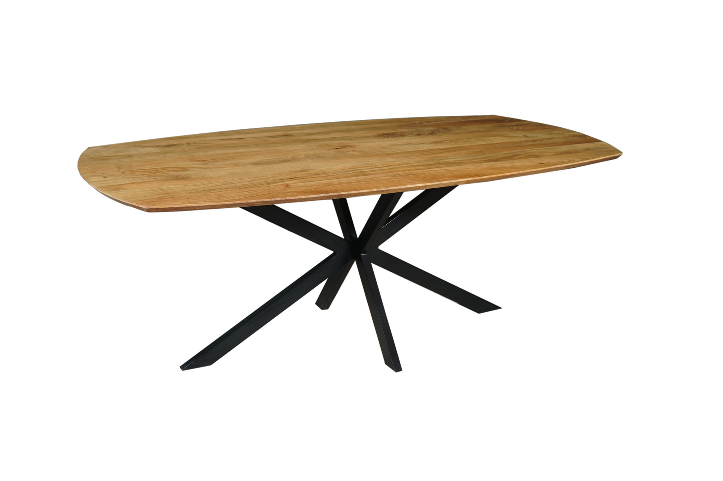 Mangohouten Eettafel Deens Ovaal Tess 200x100 cm (2,5 cm)