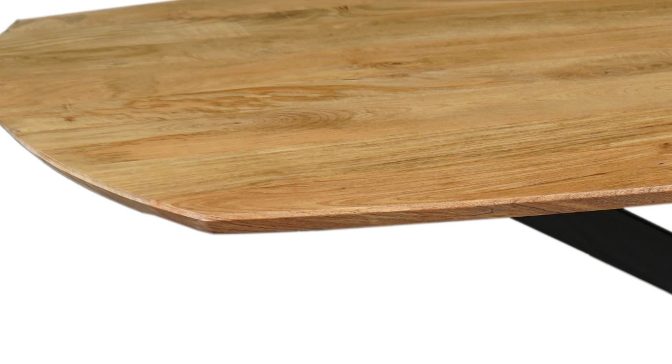 Mangohouten Eettafel Deens Ovaal Tess 240x110 cm (2,5 cm)