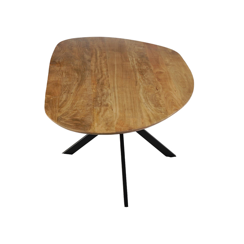 Mangohouten Eettafel Organisch Aislinn 180x90 cm