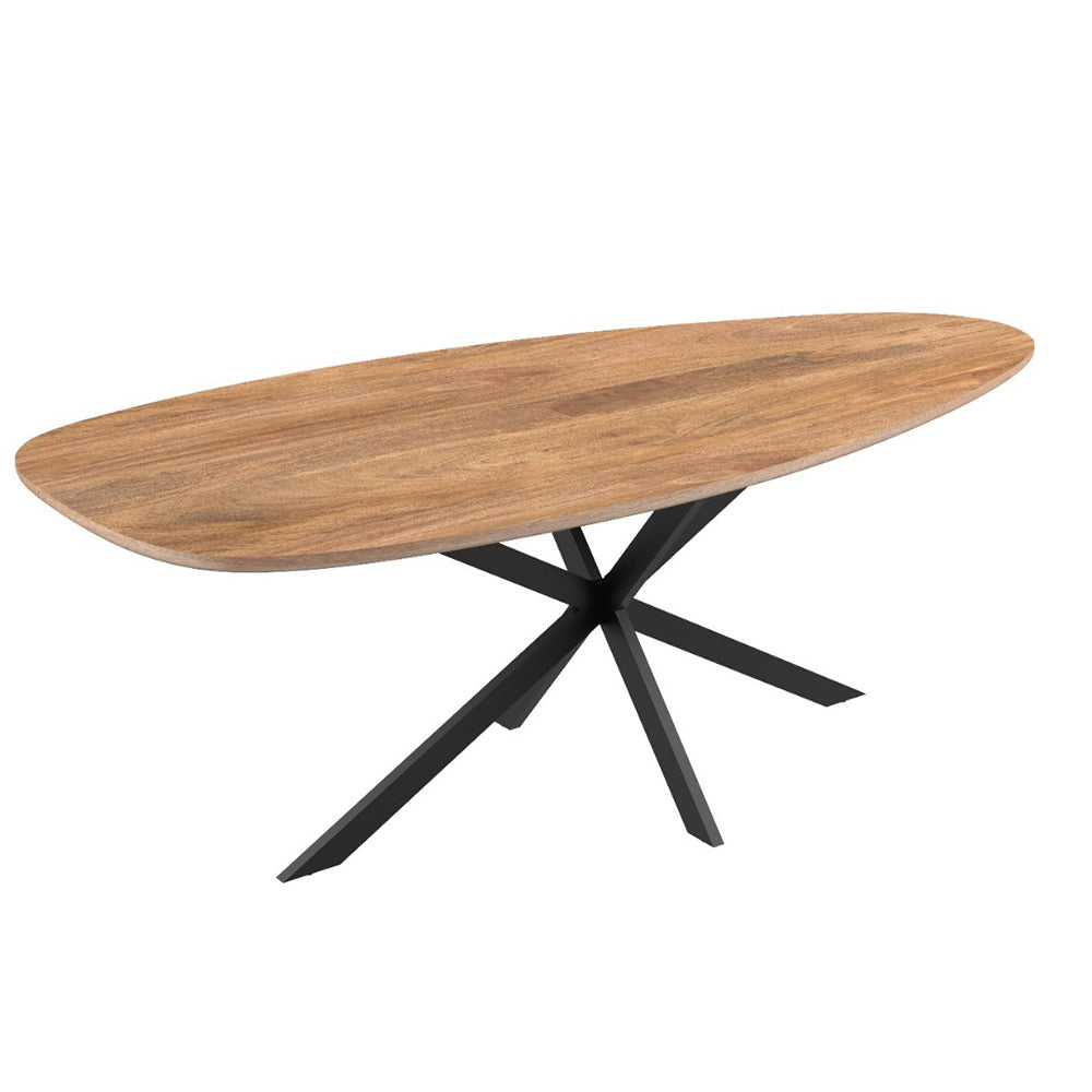 Mangohouten Eettafel Organisch Branwen 220x110 cm