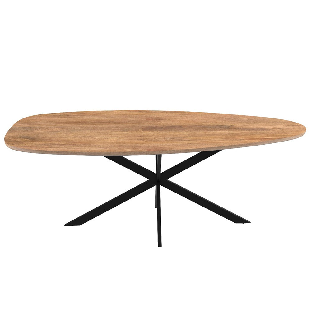 Mangohouten Eettafel Organisch Branwen 210x100 cm