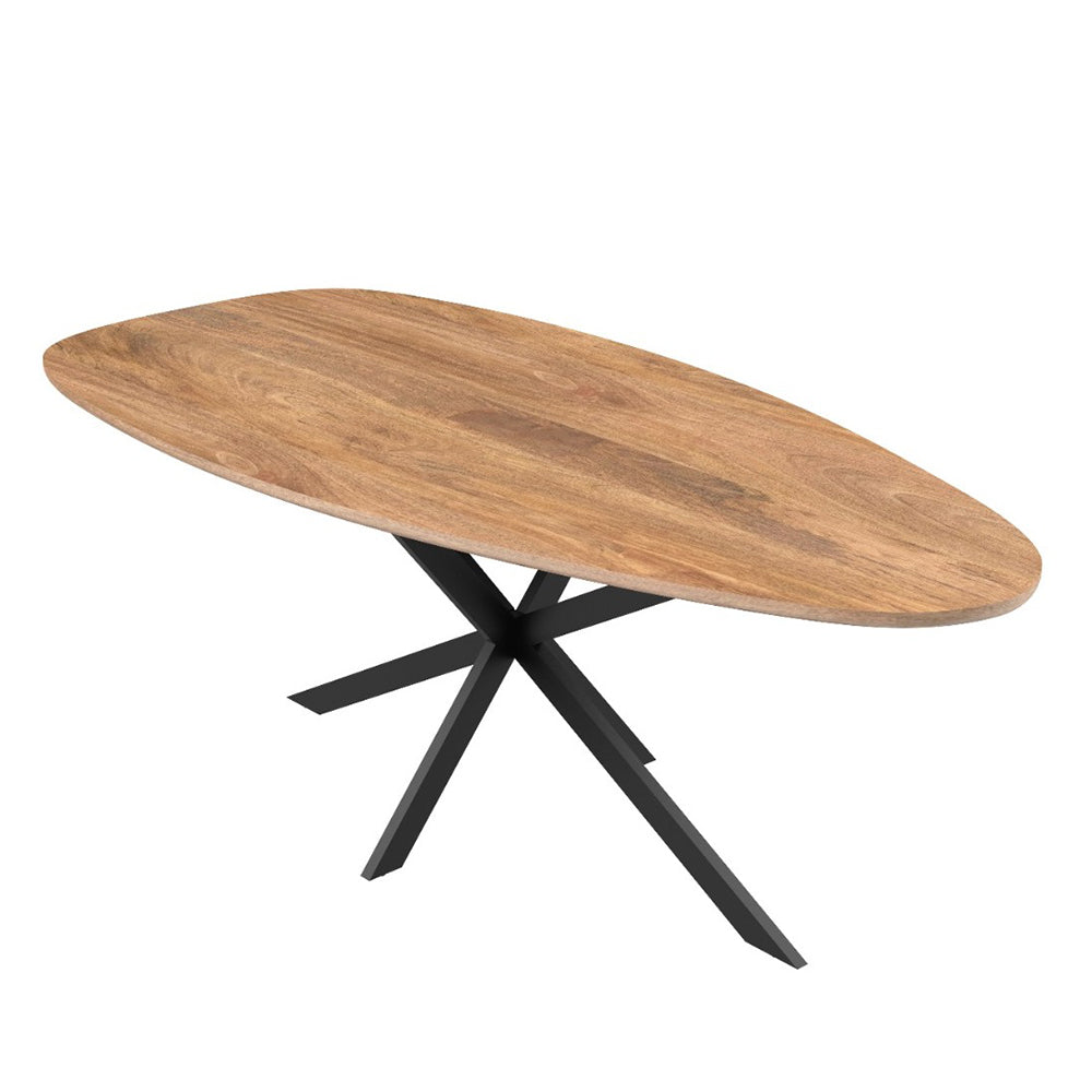 Mangohouten Eettafel Organisch Branwen 260x120 cm