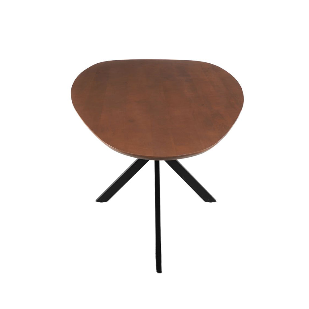 Mangohouten Eettafel Organisch Branwen 220x110 cm Walnoot