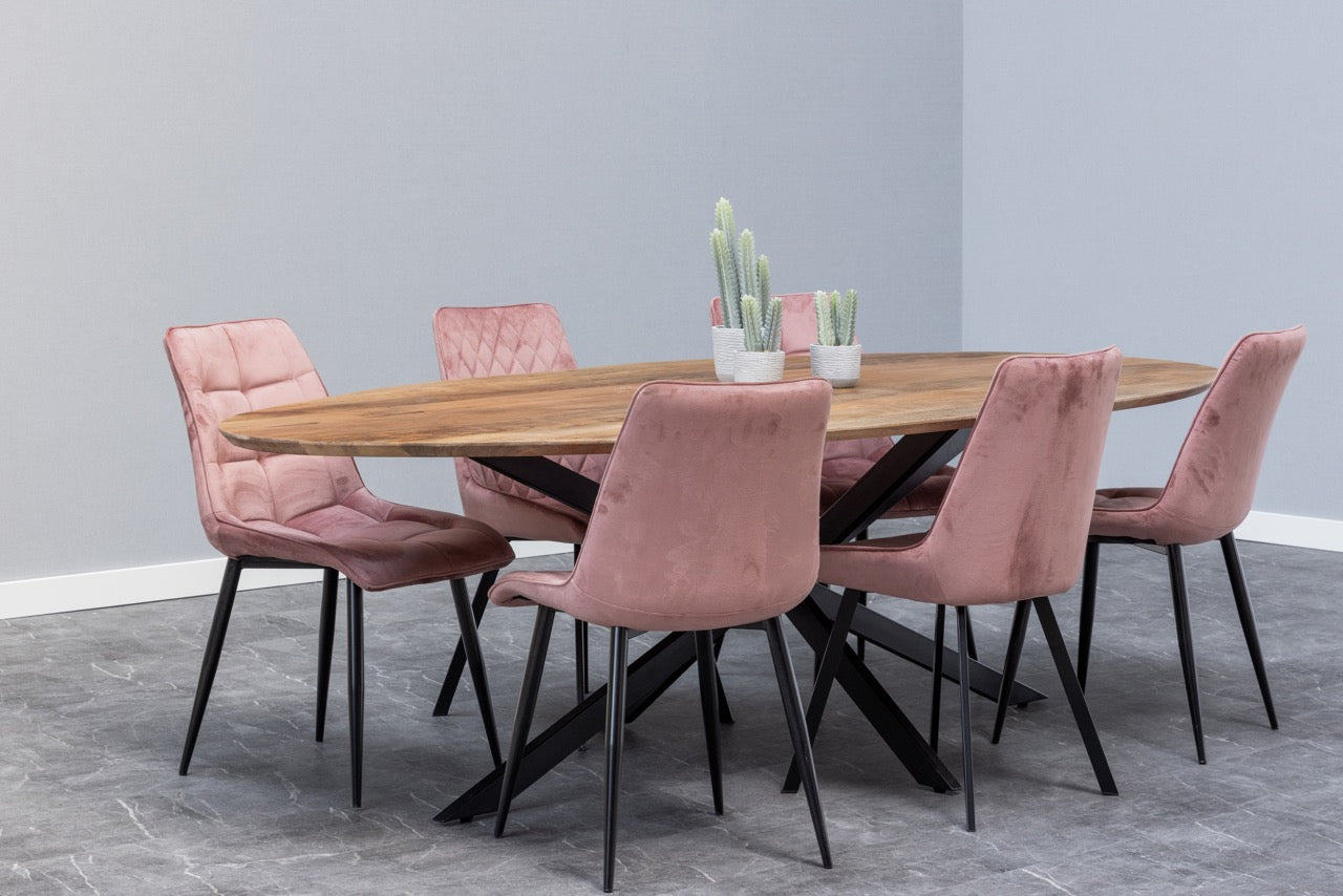 Mangohouten Eettafel Ovaal Julia 260x120 cm (2,5 cm)