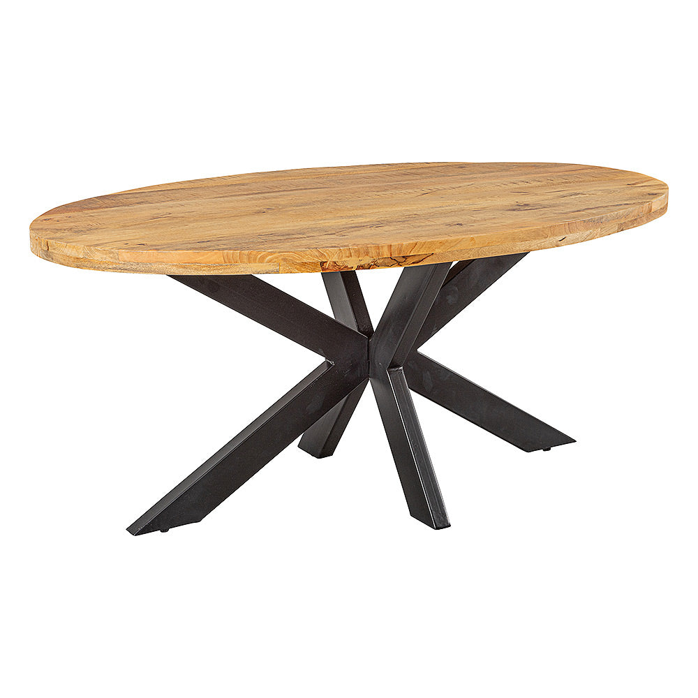 Mangohouten Eettafel Ovaal Oscar 160x90 cm (6cm)