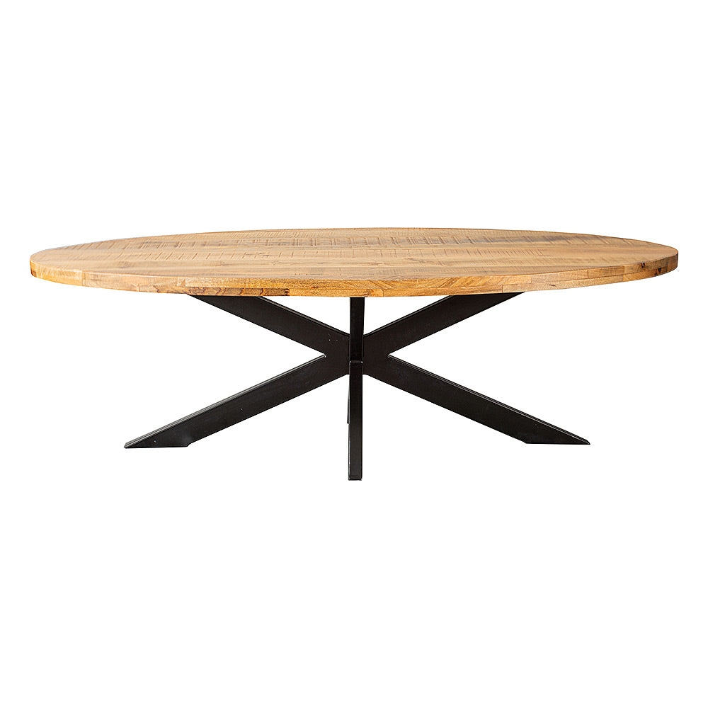 Mangohouten Eettafel Ovaal Oscar 260x120 cm (6cm)