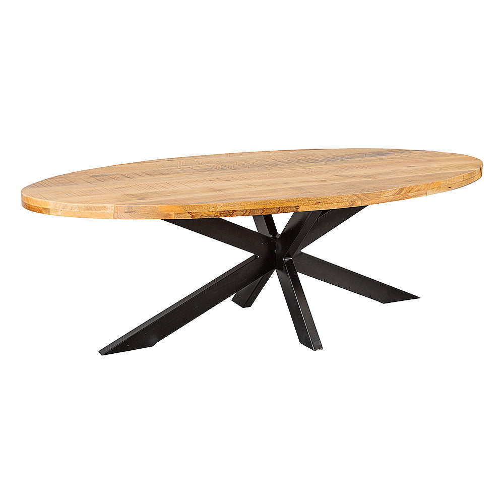 Mangohouten Eettafel Ovaal Oscar 260x120 cm (6cm)