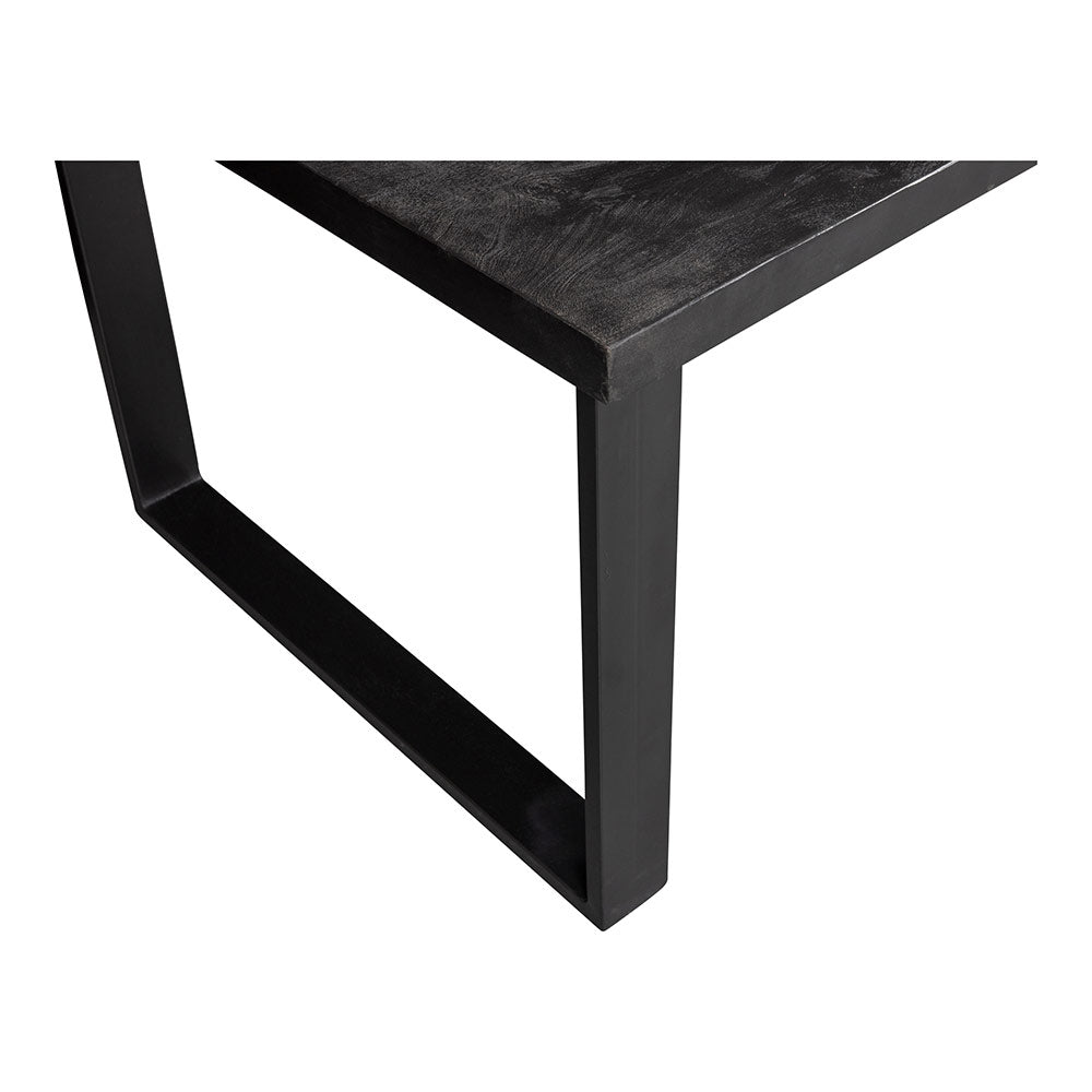 Mangohouten Eettafel Rechthoek Roy 140x90 cm Zwart (6cm)