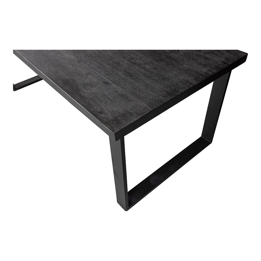 Mangohouten Eettafel Rechthoek Roy 140x90 cm Zwart (6cm)