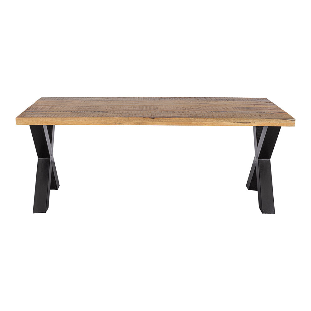 Mangohouten Eettafel Rechthoek Cedric 260x100 cm (6cm)