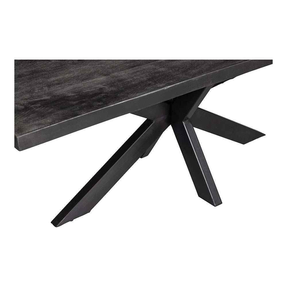 Mangohouten Eettafel Rechthoek Donald 140x90 cm Zwart (6cm)