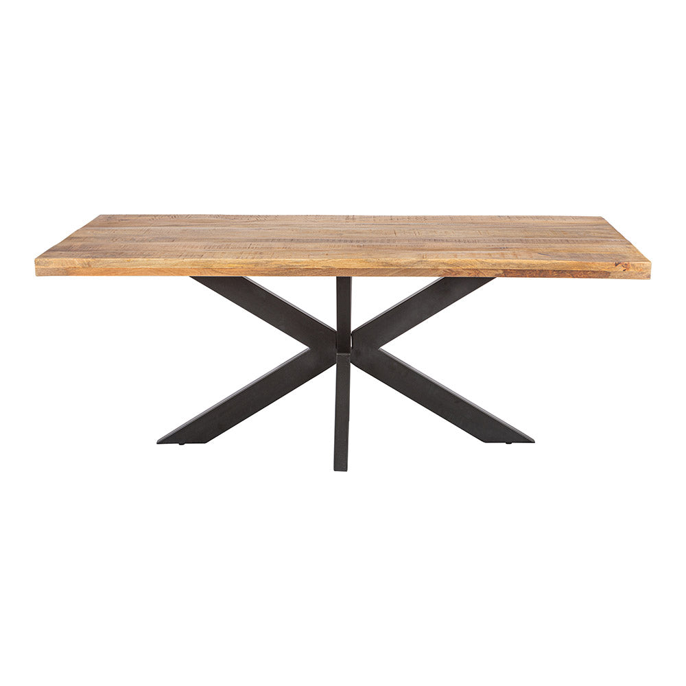 Mangohouten Eettafel Rechthoek Donald 140x90 cm (6cm)