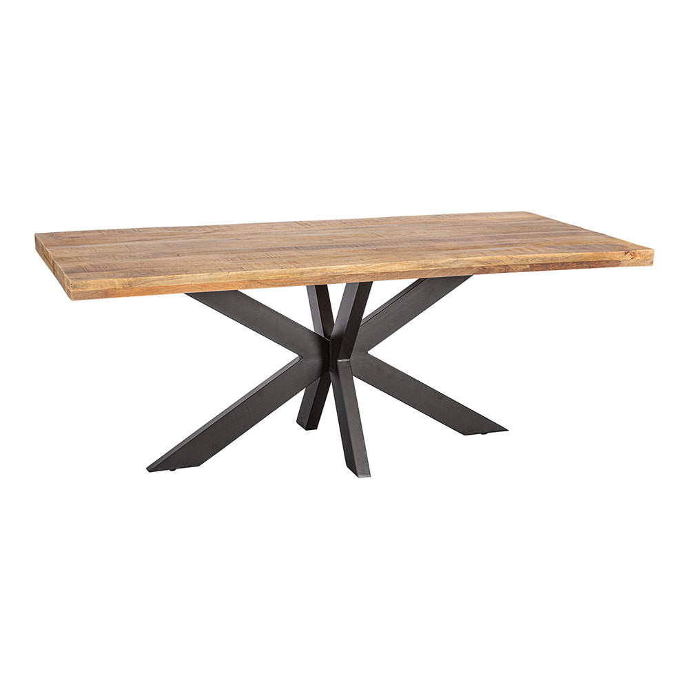 Mangohouten Eettafel Rechthoek Donald 180x100 cm (6cm)