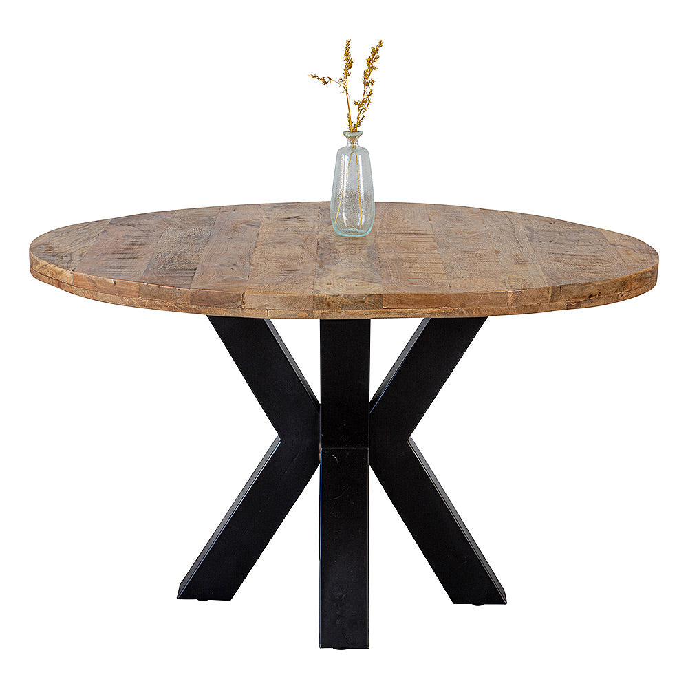 Mangohouten Eettafel Rond Tara 160 cm (5cm)