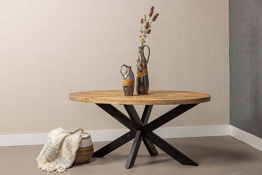Mangohouten Eettafel Ovaal Oscar 180x100 cm (6cm)