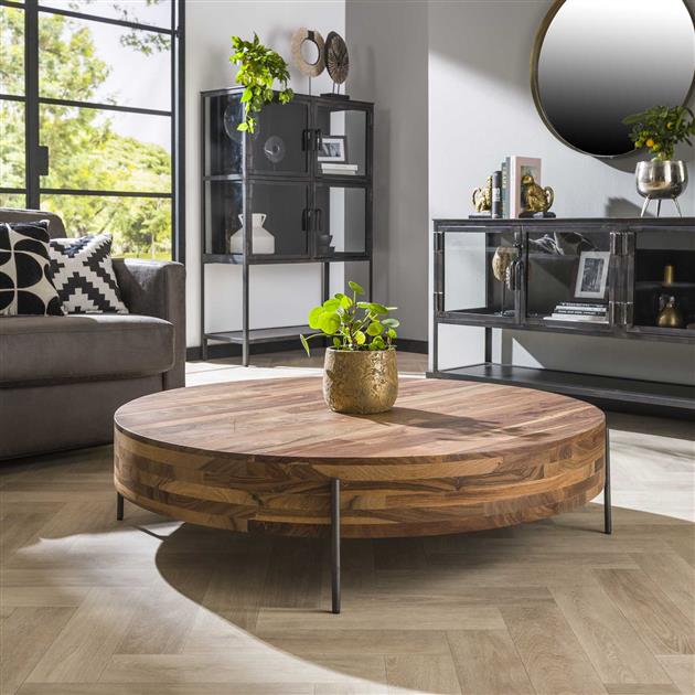 Modera - Salontafel Ø120 Daytona - Massief Saja natural