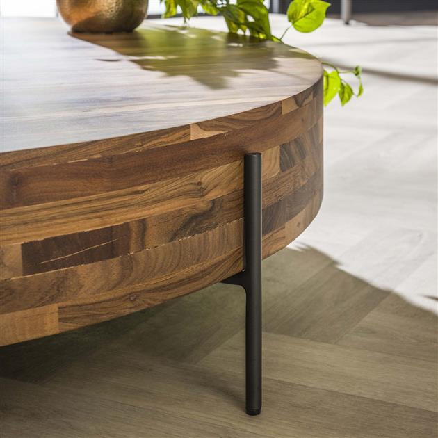 Modera - Salontafel Ø120 Daytona - Massief Saja natural
