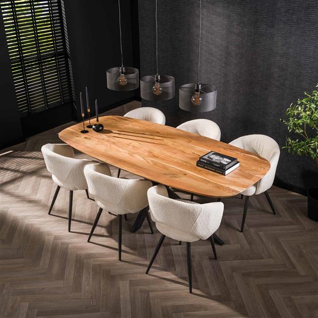 Modera - Eetkamertafel 215 Arhus solid - Massief acacia naturel