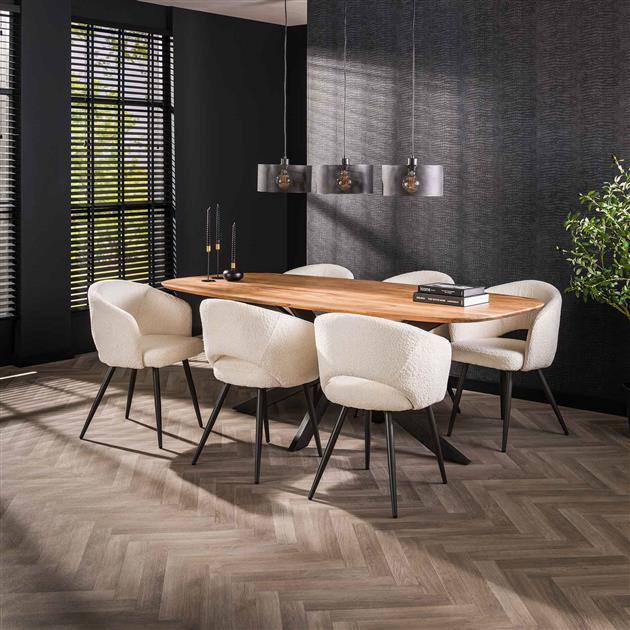 Modera - Eetkamertafel 215 Arhus solid - Massief acacia naturel