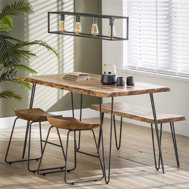 Modera - Eetkamertafel edge 130 - Massief acacia naturel