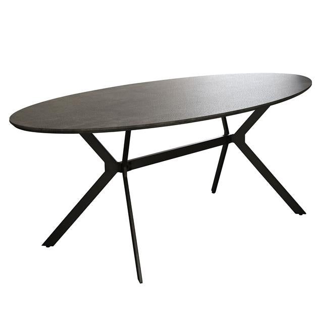 Modera - Eetkamertafel ovaal 200 - 3D betonlook grijs