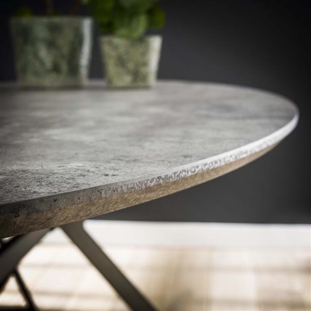Modera - Eetkamertafel ovaal 200 - 3D betonlook grijs