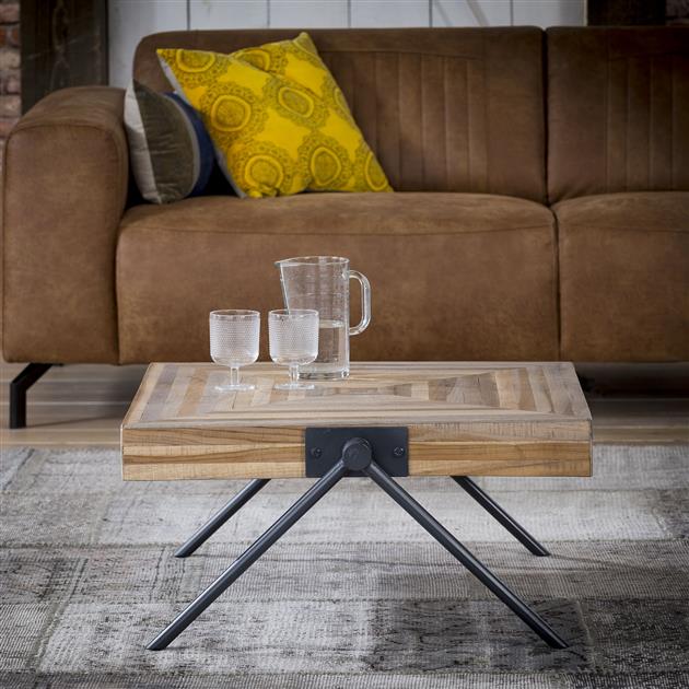Modera - Salontafel Teca balance 70x70 - Teakhout verweerd