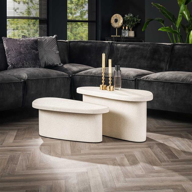 Modera - Salontafel XL set-2 stone organic - Marmer composiet