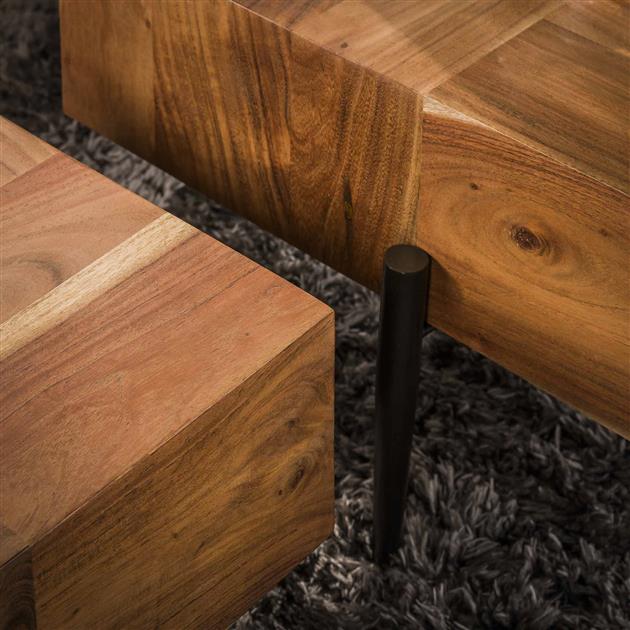 Modera - Salontafel set-2 blocks - Massief acacia naturel