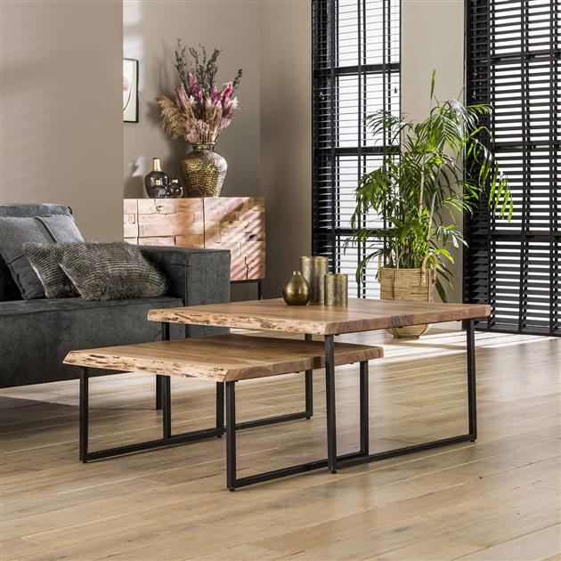 Modera - Salontafel set-2 edge - Massief acacia naturel