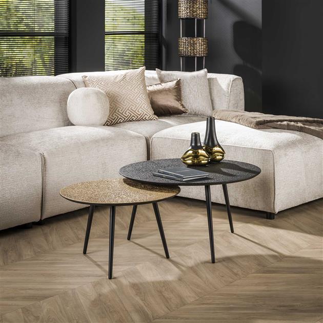 Modera - Salontafel set-2 rond metallic - Grijs