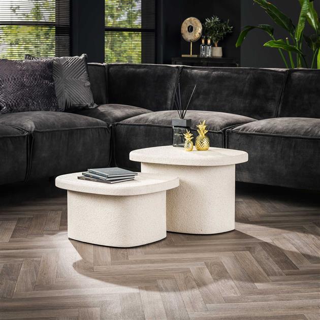 Modera - Salontafel set-2 stone organic - Marmer composiet