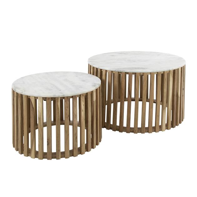 Modera - Salontafel set-2  sunset - Wit marmer