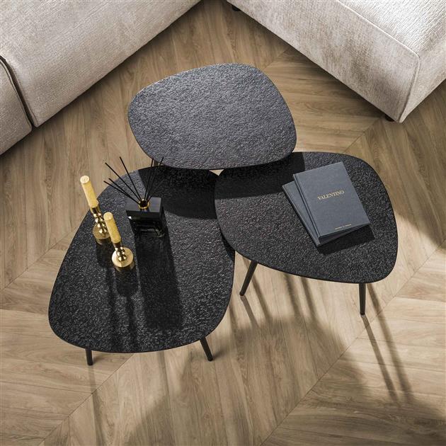 Modera - Salontafel set-3 vierhoekig metallic - Grijs
