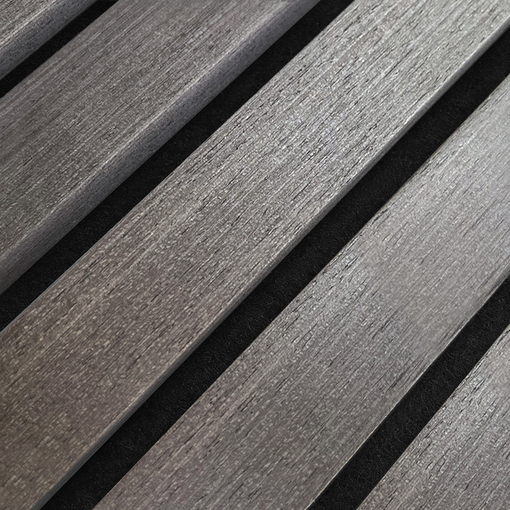 AkuPanel Antraciet-Hout | 270cm x 60cm | 3-zijdig écht houtfineer