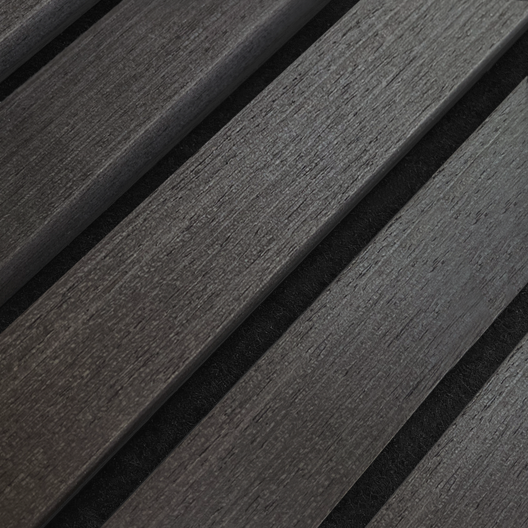 AkuPanel Zwart Eiken-Hout | 270cm x 60cm | 3-zijdig écht houtfineer