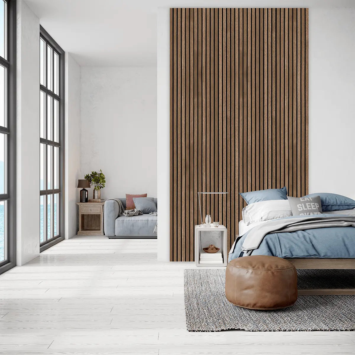 AkuPanel Gerookt Eiken-Hout | 270cm x 60cm | 3-zijdig écht houtfineer