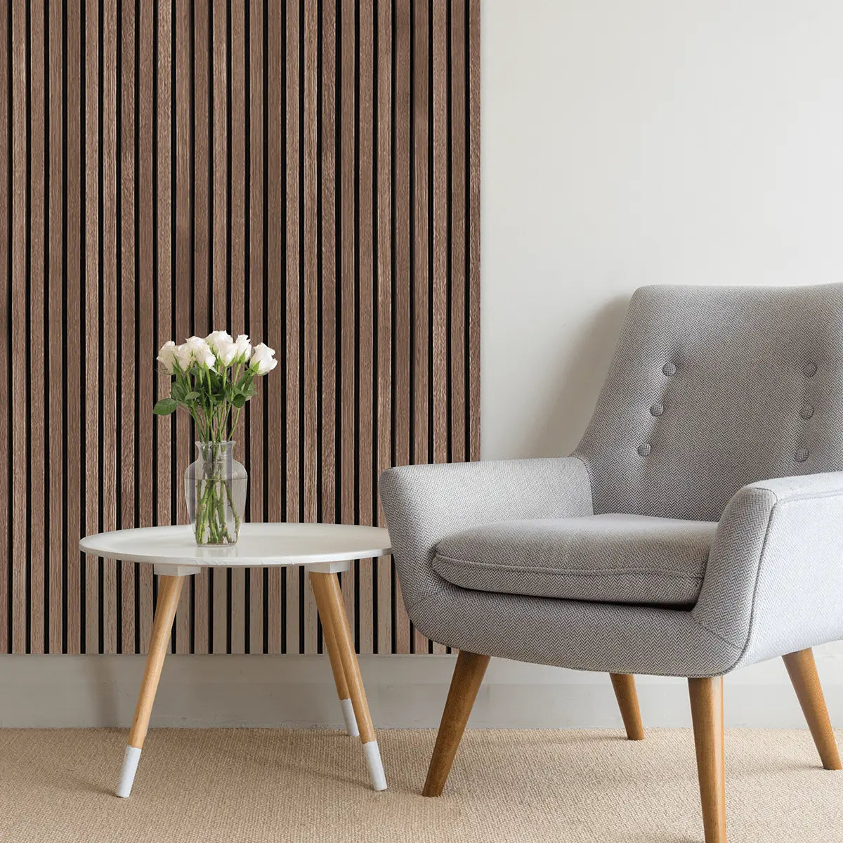 AkuPanel Gerookt Eiken-Hout | 270cm x 60cm | 3-zijdig écht houtfineer