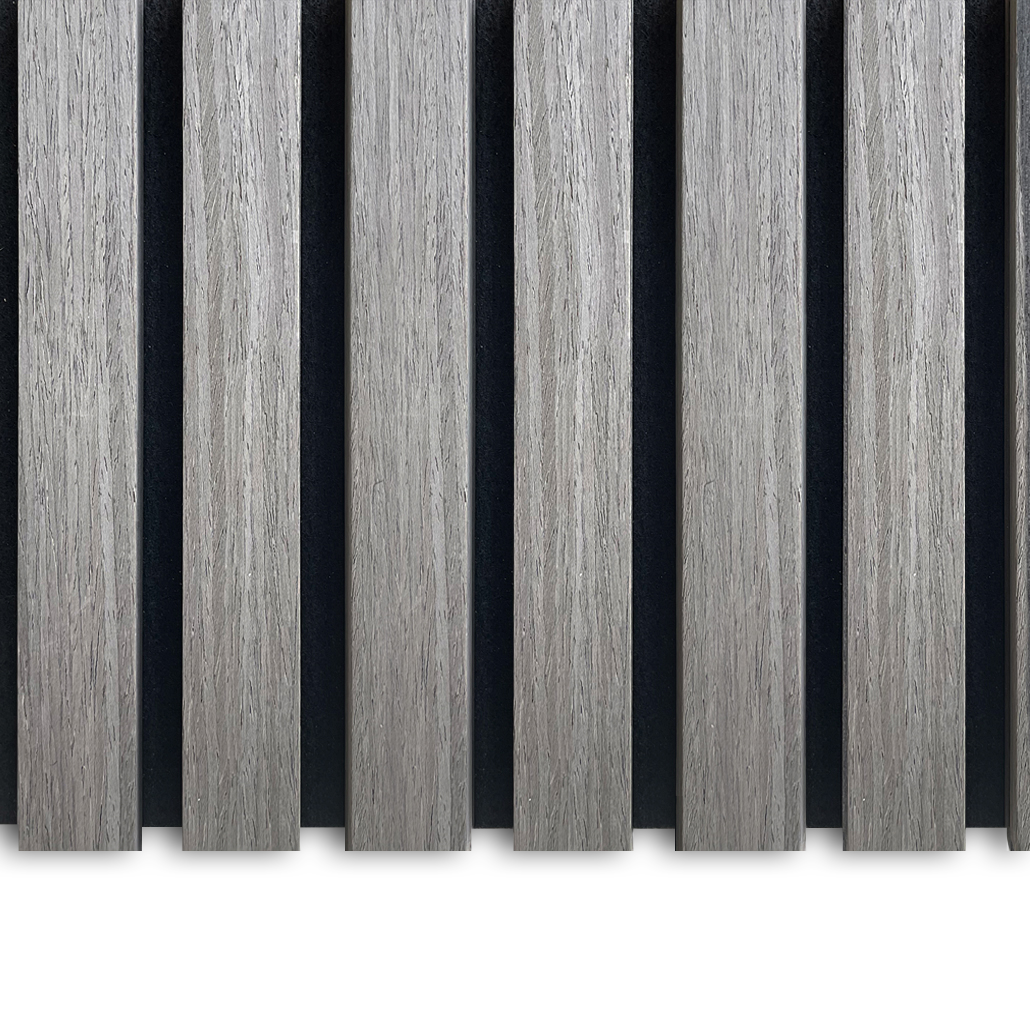 AkuPanel Grijs Walnoot-Hout | 270cm x 60cm | 3-zijdig écht houtfineer