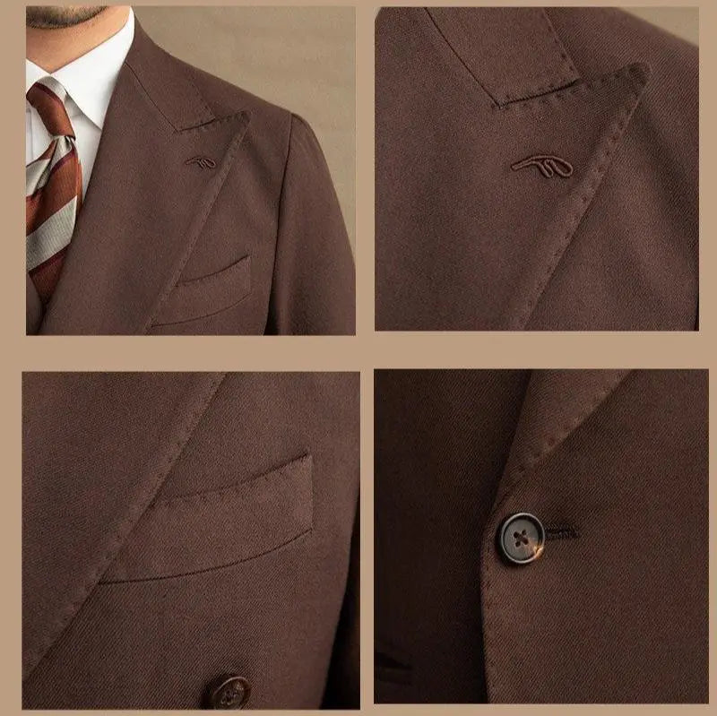 Elegant Belvedere Gabardine Suit Set (Jacket & Trousers)